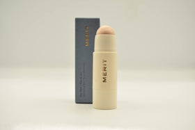 Merit Day Glow balm close-up texture swatch highlighting creamy hydrating finish