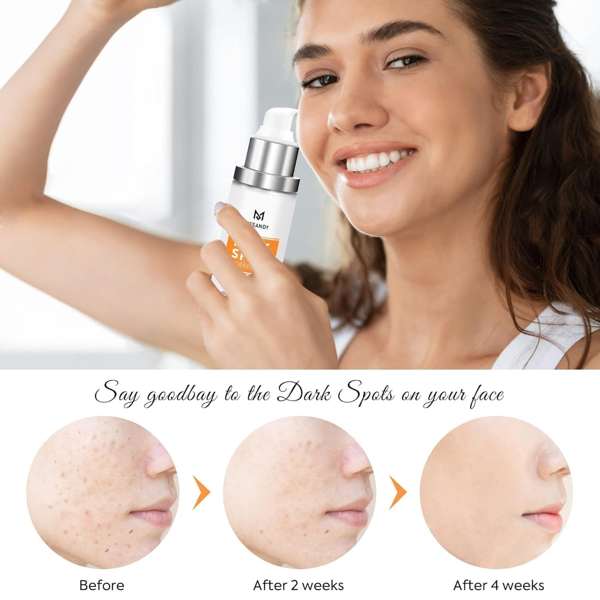 MESANDY application on cheek illustrating gentle spread and quick absorption
