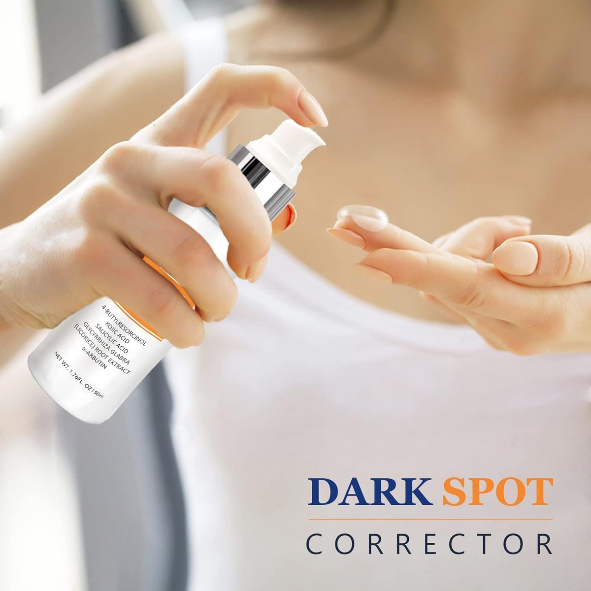 MESANDY ingredient spotlight on niacinamide vial to show brightening active