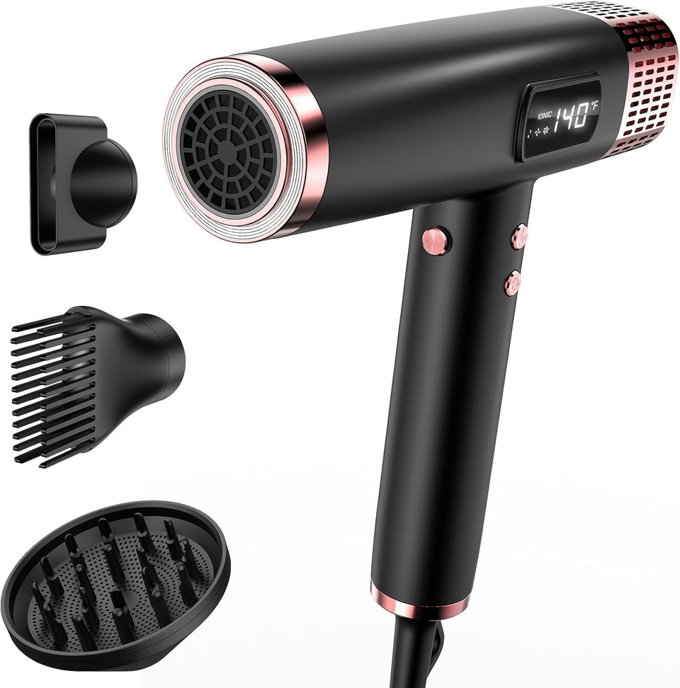 MESCOMB front view compact dryer showing sleek design and travel readiness