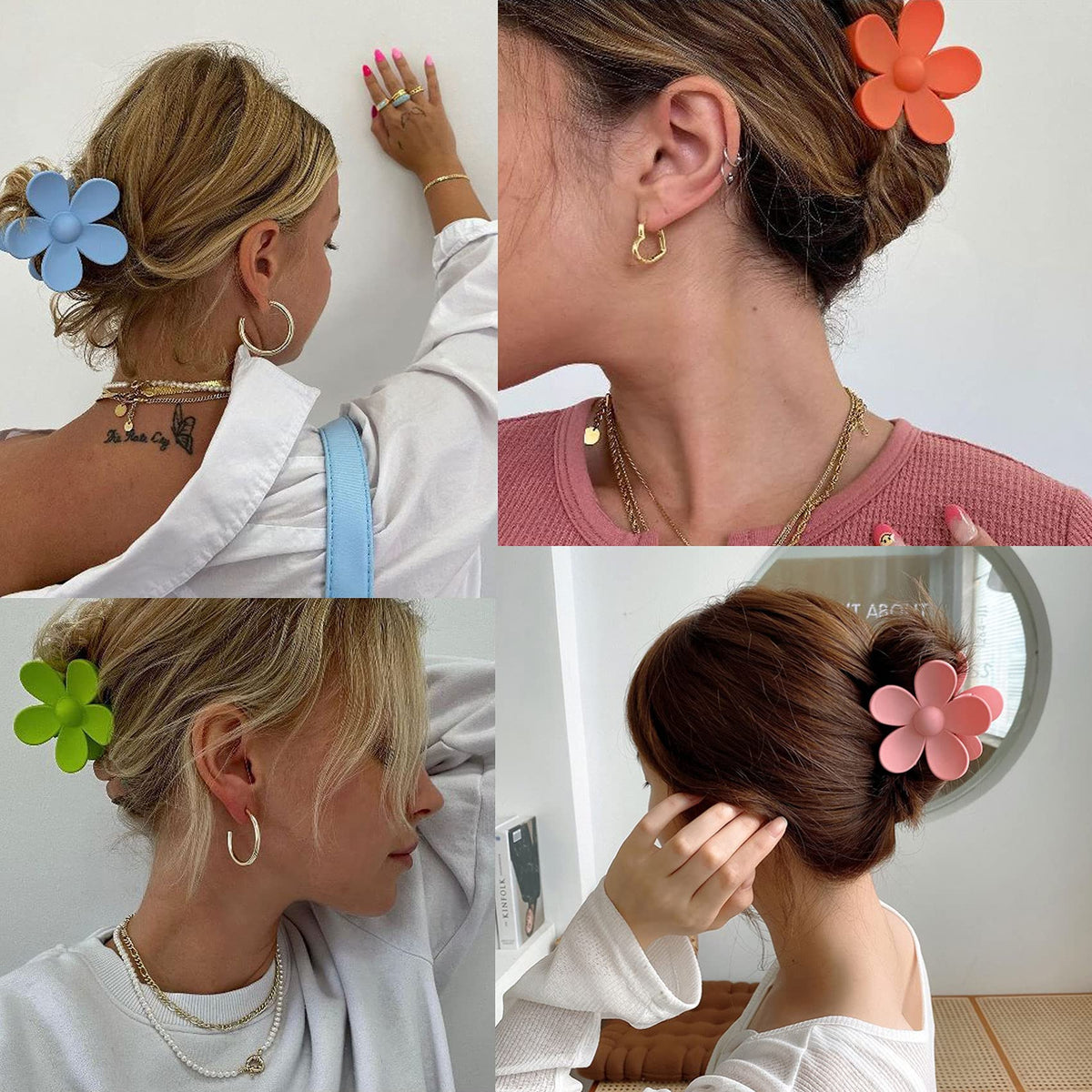 Messen clip used in a half-up hairstyle showing gentle hold without hair damage