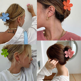 Messen clip used in a half-up hairstyle showing gentle hold without hair damage
