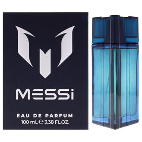 Messi bottle front view showing elegant design and long-lasting scent