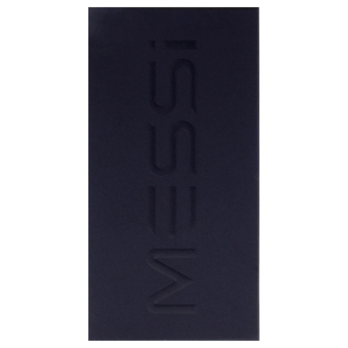 Messi bottle beside a ruler showing 3.4 oz scale and travel convenience