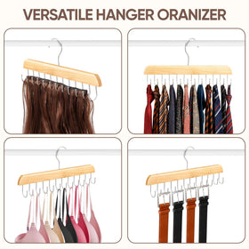 MetFun hanger used to organize scarves, belts, and jewelry saving closet space