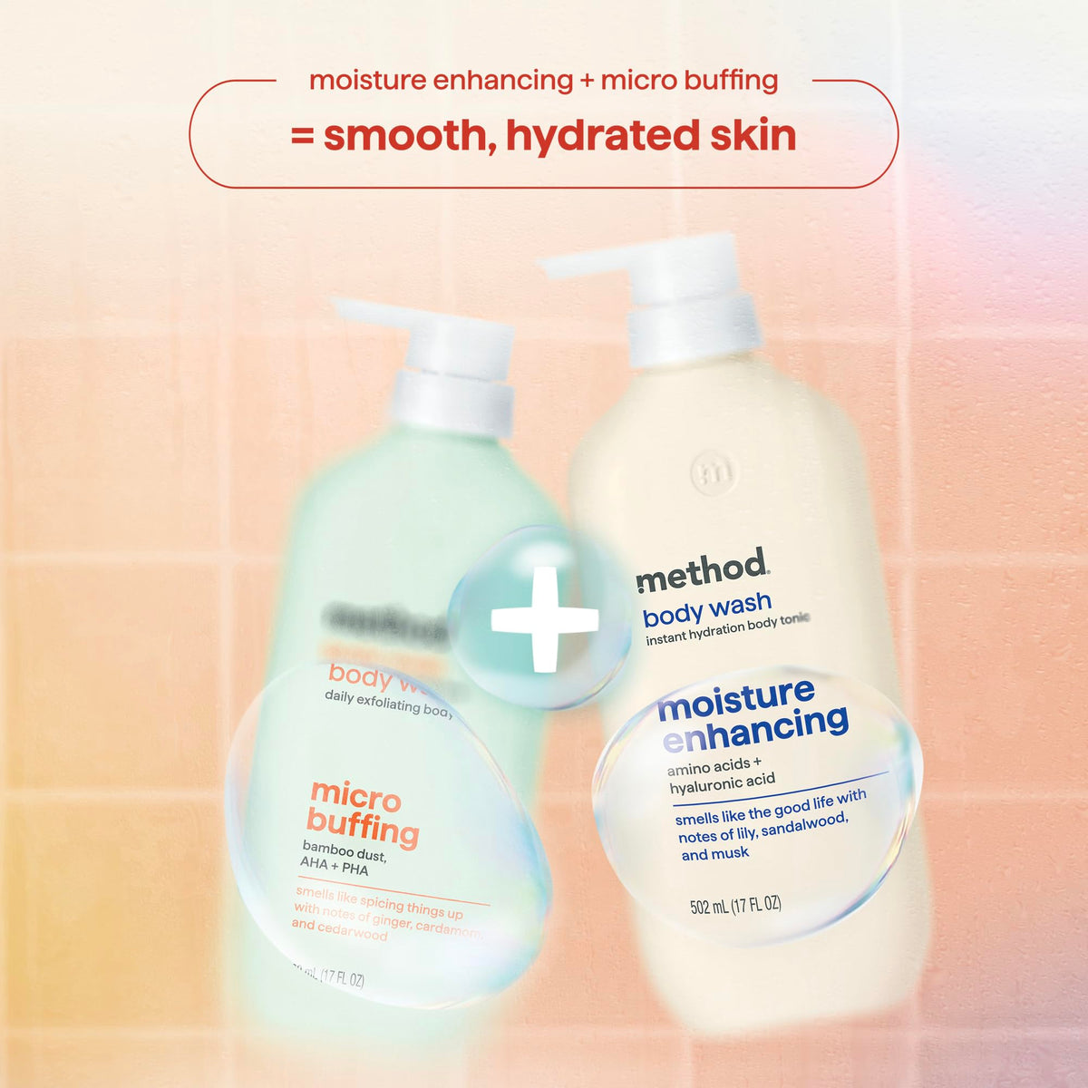 Method in a styled bathroom showing lifestyle appeal and daily routine enhancement