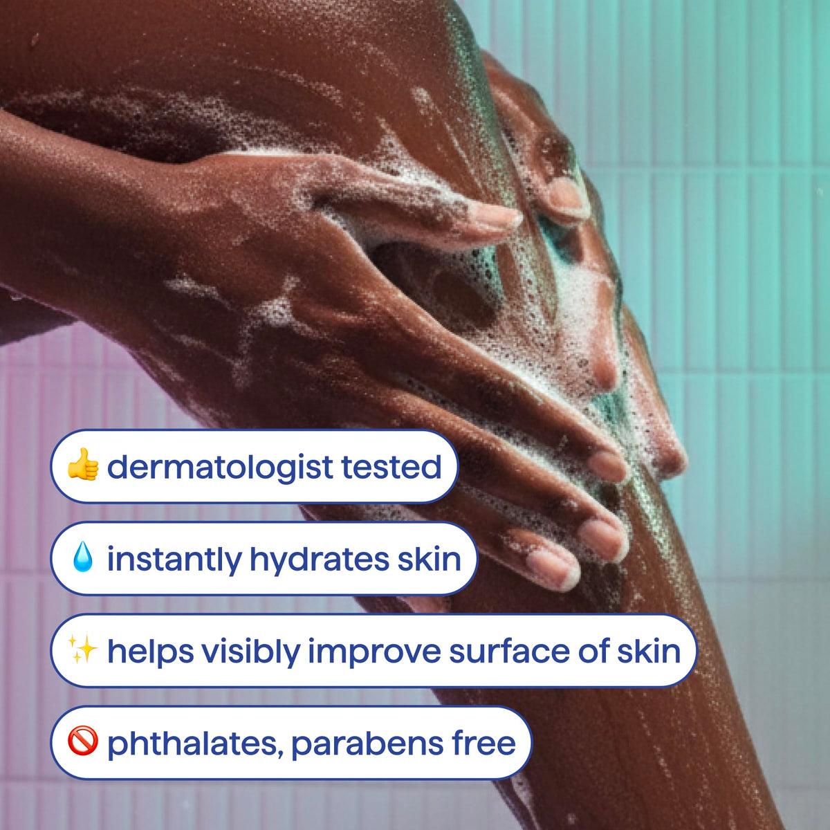 Method gel lather close-up displaying creamy foam and moisturizing texture benefit