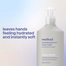 Method label noting 80% recycled plastic bottle and eco benefit
