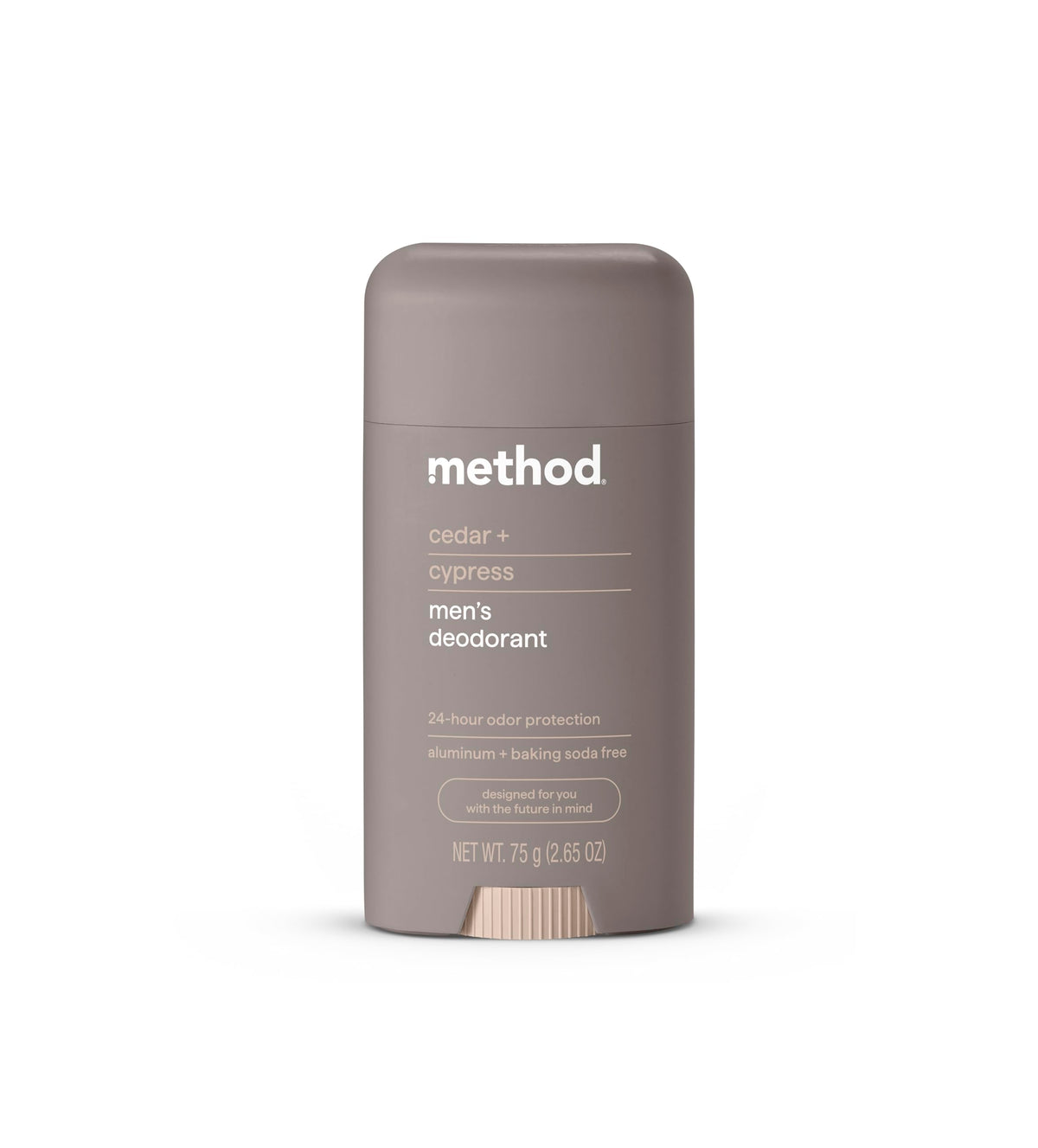 Method cedar + cypress front packaging showing stick and scent for fresh underarms