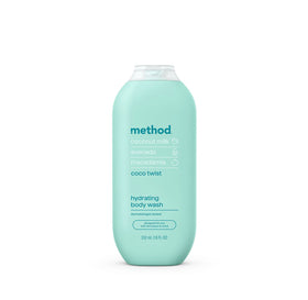 Method front bottle showing Coco Twist label and scent benefits