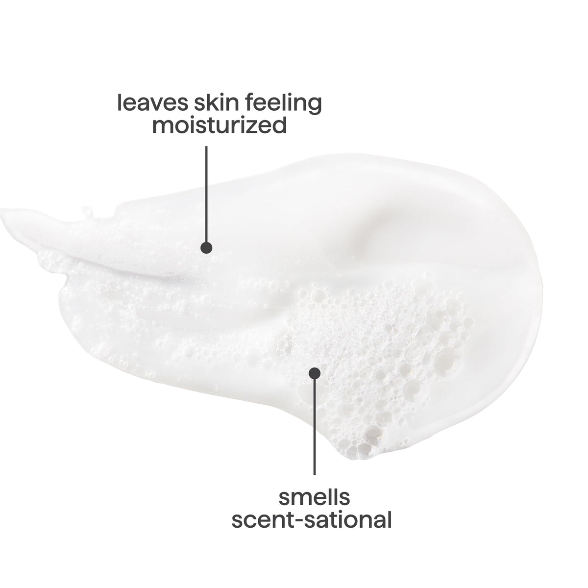 Method Coco Twist in-shower use with hand and loofah showing easy lathering benefit