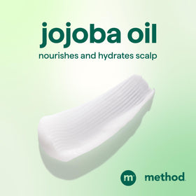 Method conditioner cream texture demonstrating smooth, lightweight hydration