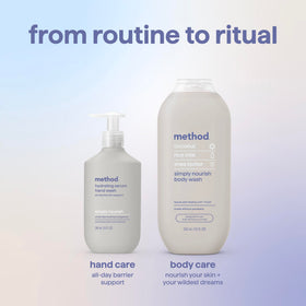 Method hand showing cuticle hydration results and softer skin benefit