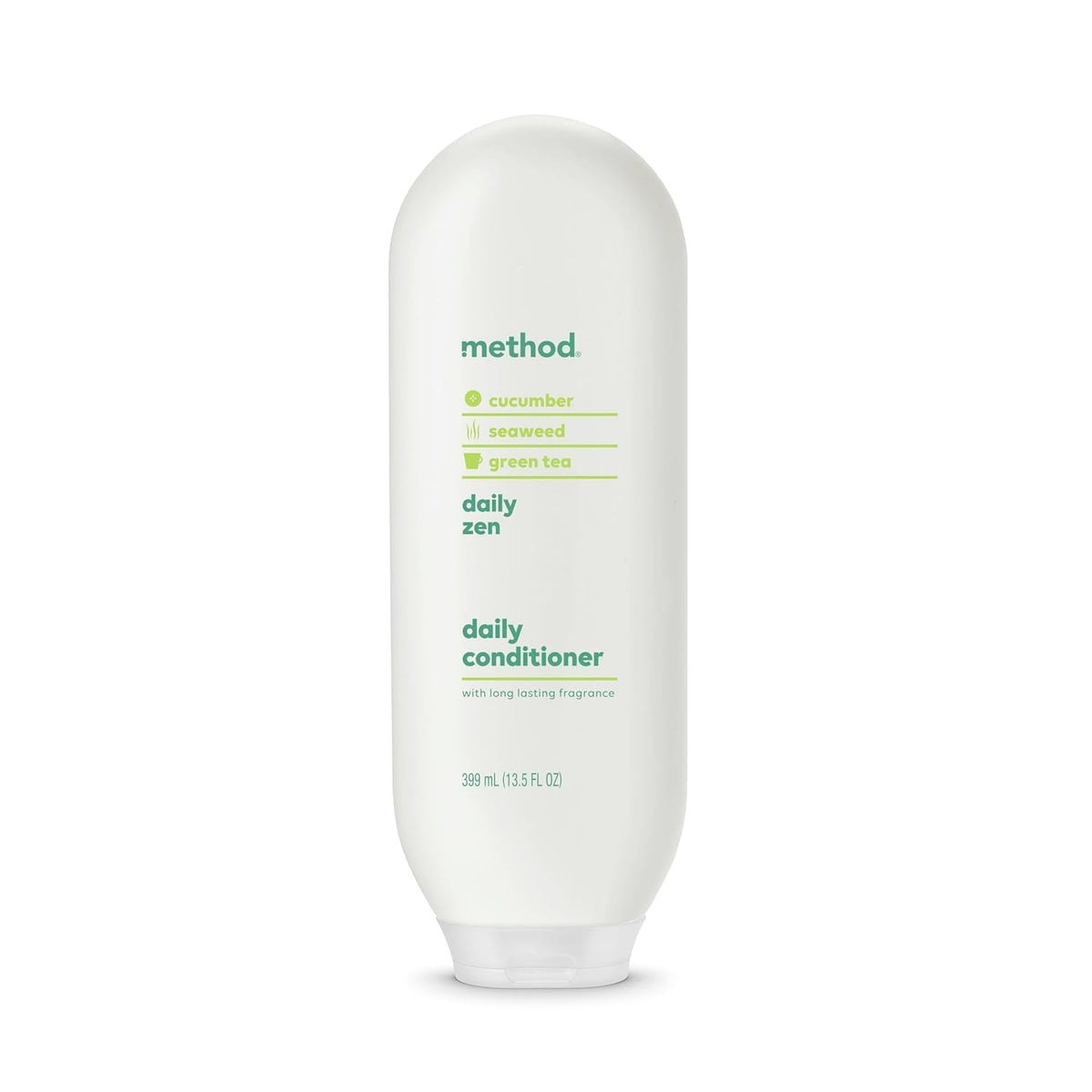 Method shampoo pump detail emphasizing easy dispensing and controlled use