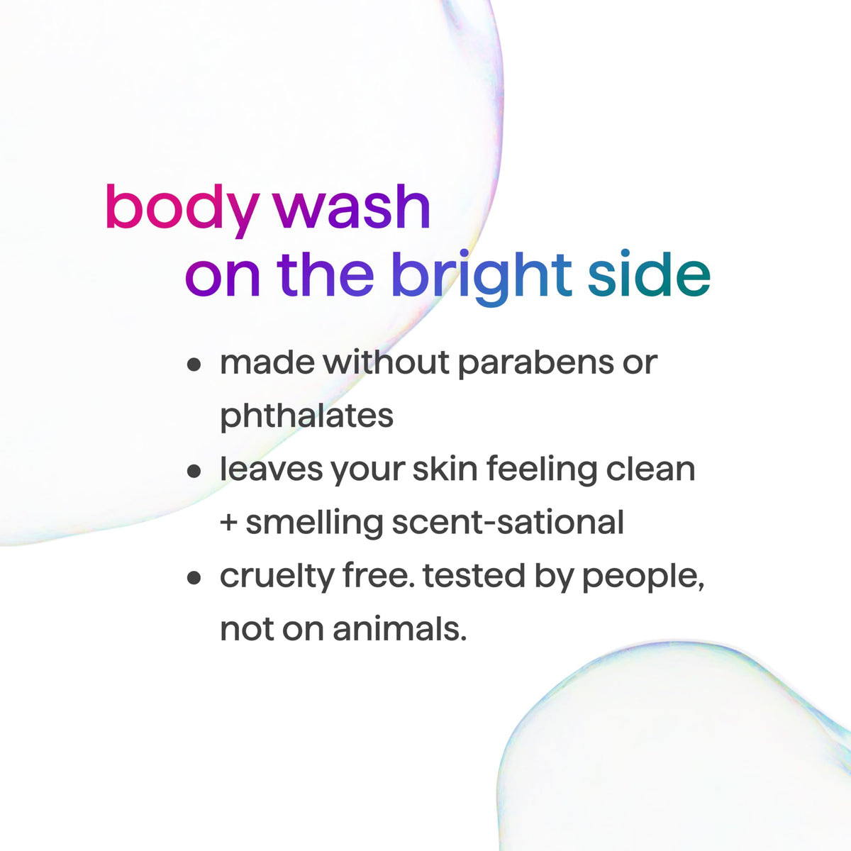 Method gel texture on hand demonstrating mild, silky lather benefit