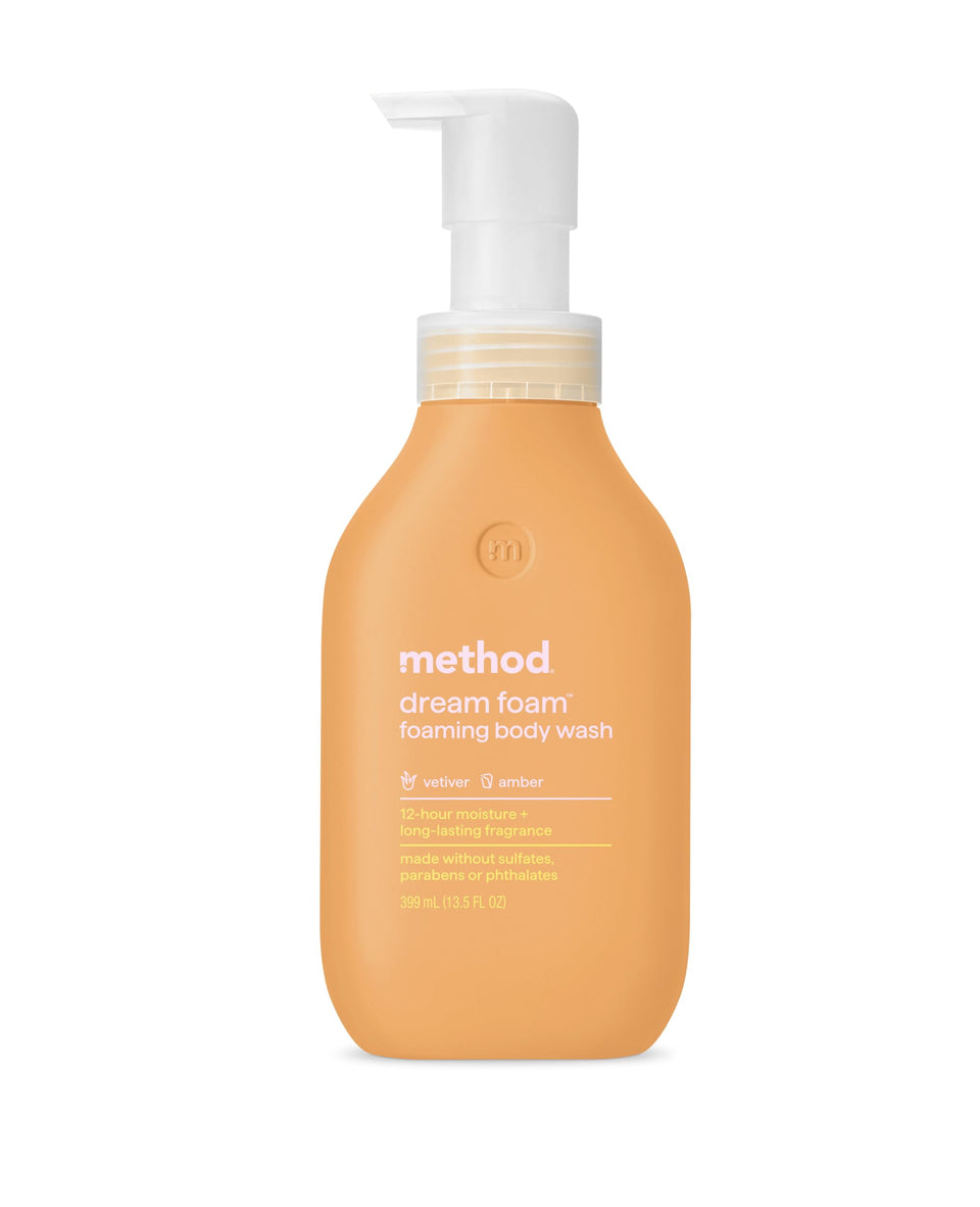 Method Dream Foam front packaging showing bottle and scent benefits