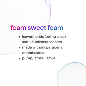 Method foam texture on hand demonstrating rich lather and easy rinsing