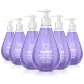 Method front packaging showing six French Lavender bottles with calming scent benefit