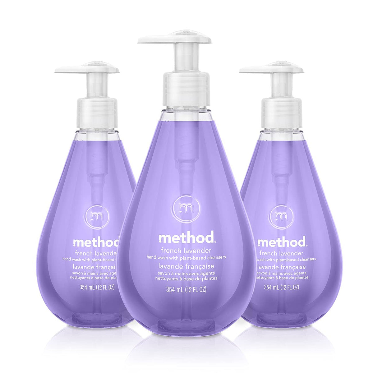 Method French Lavender front packaging showing bottle and pump, inviting cleaner hands