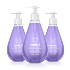 Method French Lavender front packaging showing bottle and pump, inviting cleaner hands