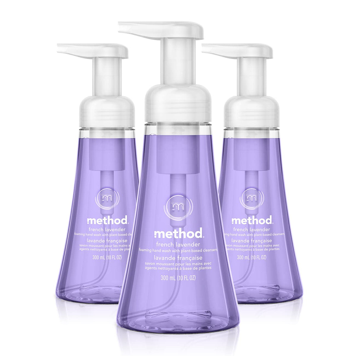 Method French Lavender front packaging showing three bottles and calming scent
