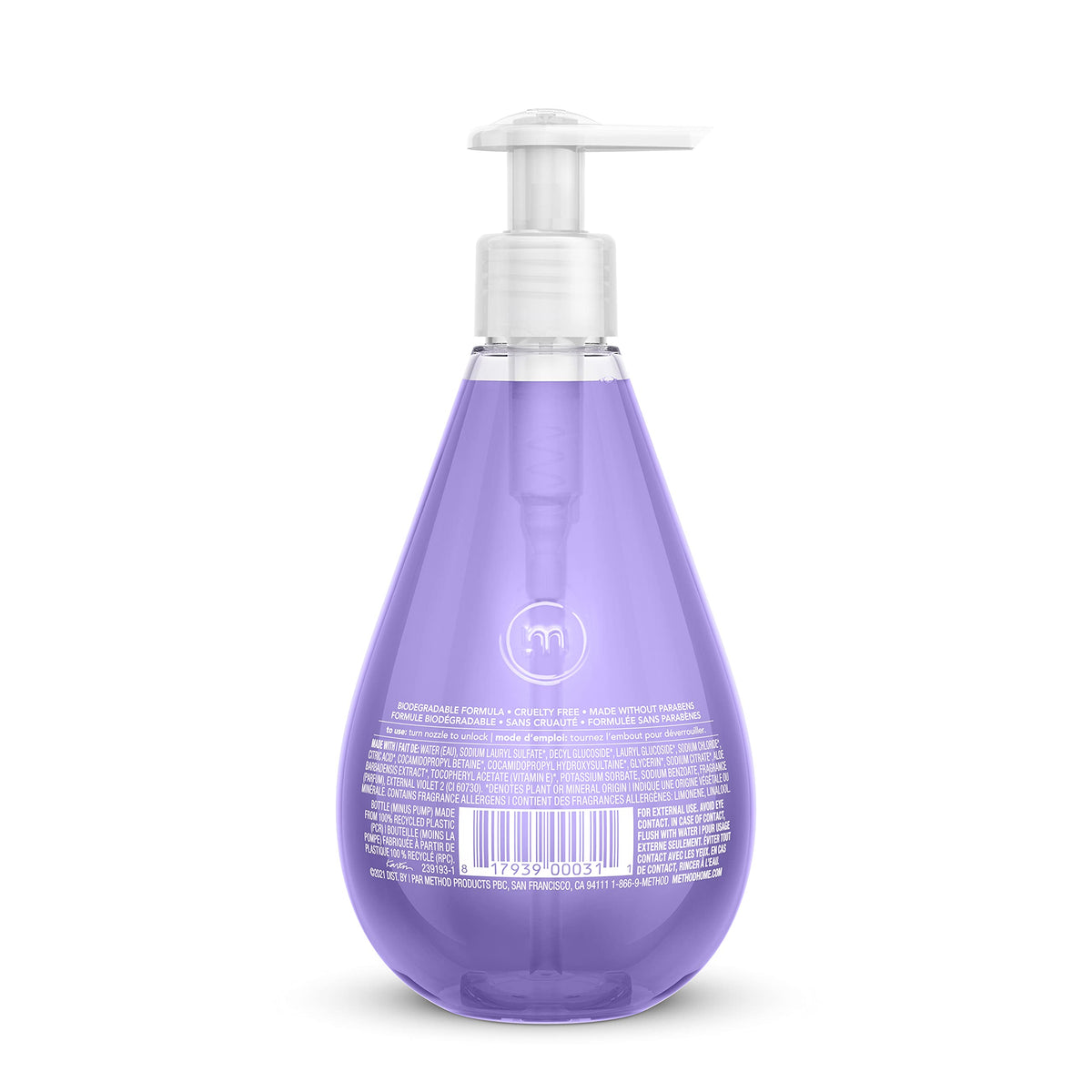 Method gel texture close-up showing smooth lather and gentle cleaning action