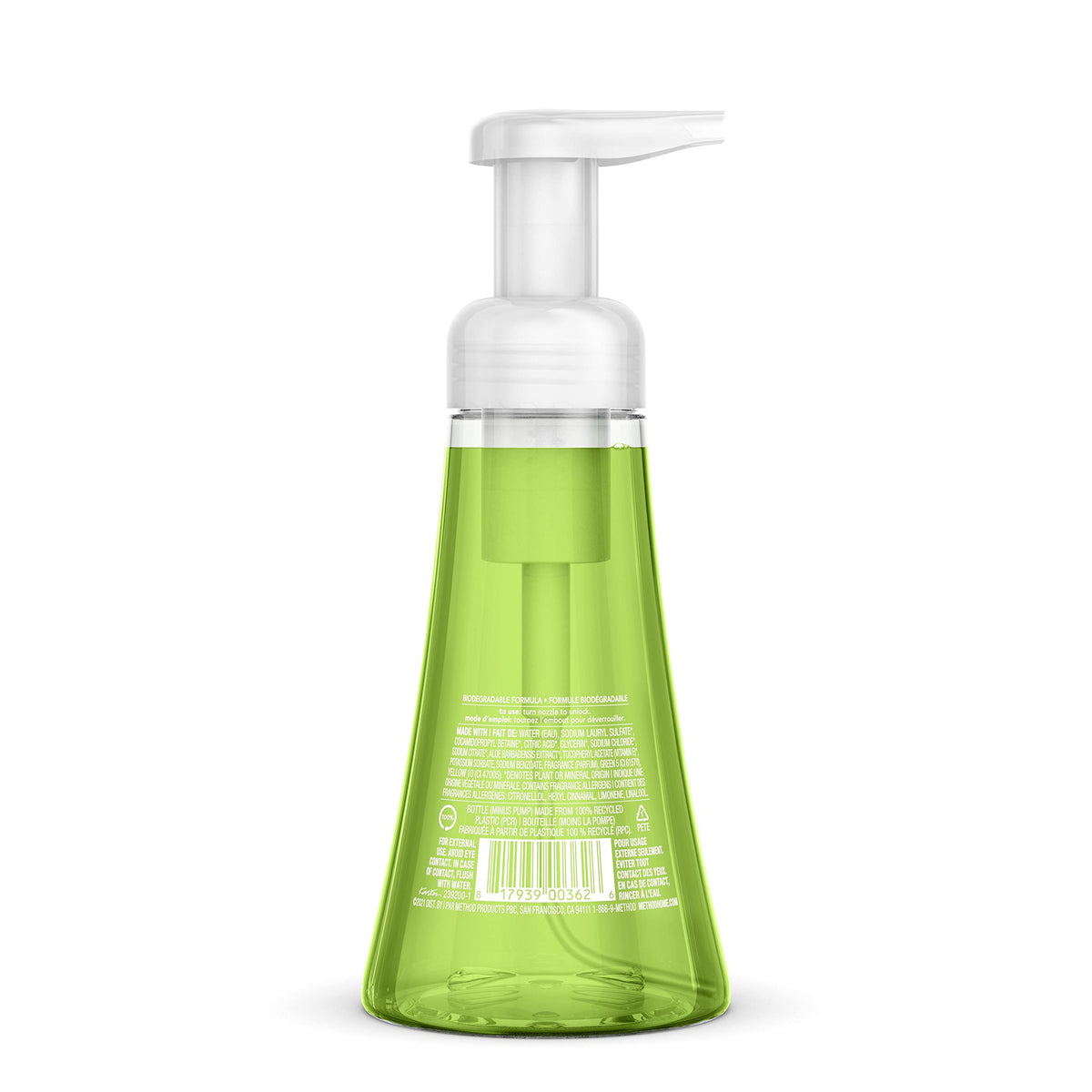 Method close-up of foamy texture demonstrating gentle lather and quick rinse