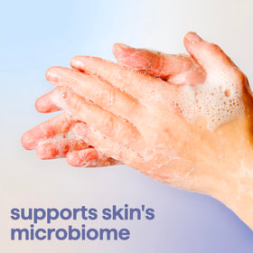 Method hand wash texture close-up demonstrating creamy serum-like lather