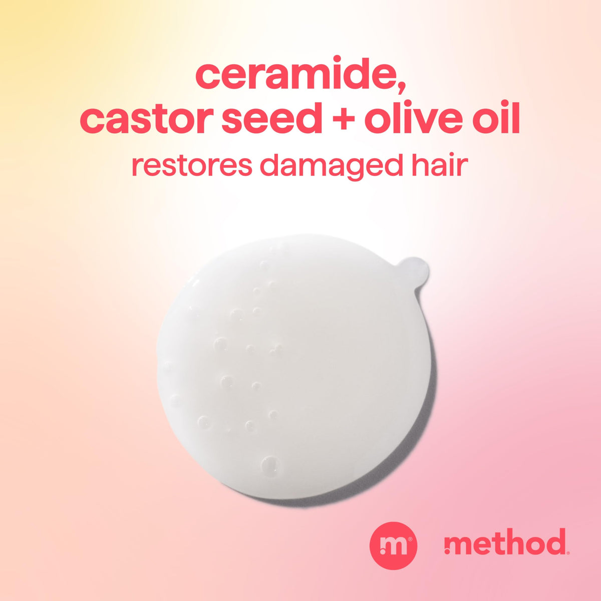 Method shampoo lather texture close-up demonstrating gentle cleansing action