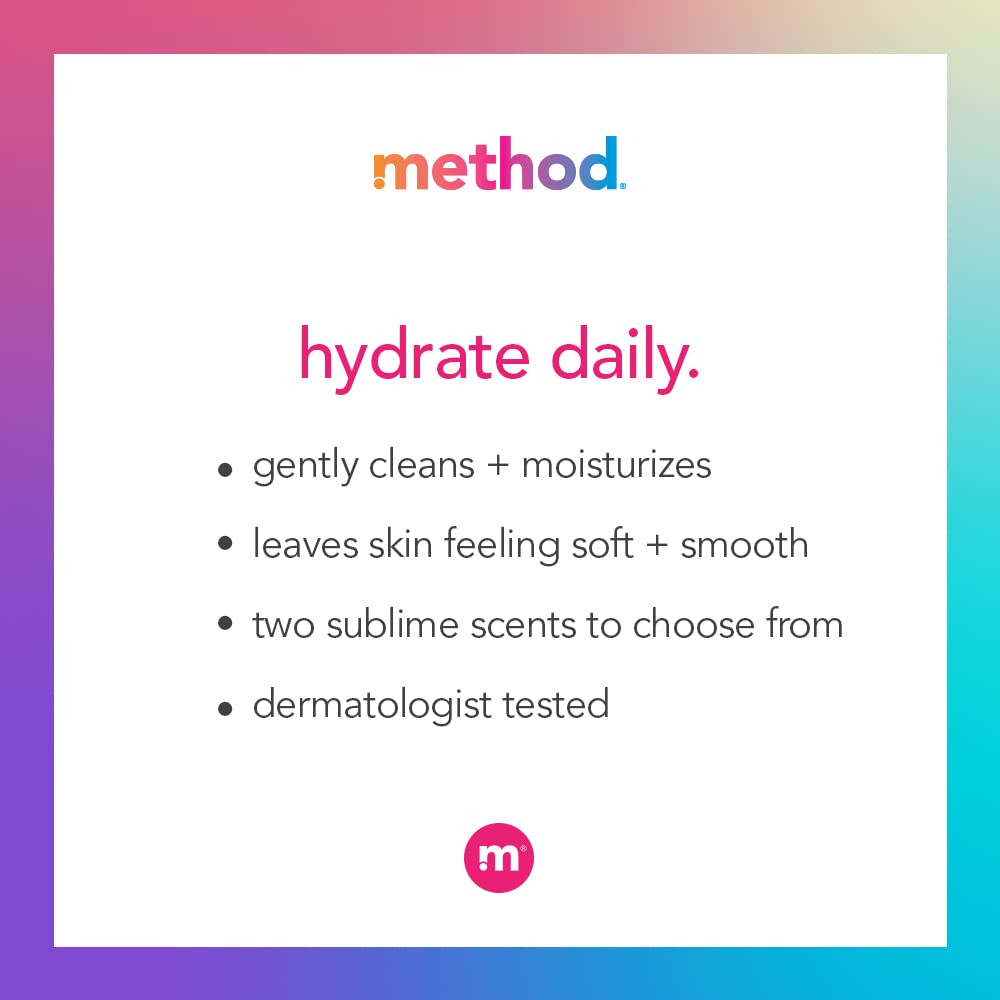 Method magnolia gel texture on hand showing creamy lather and hydrating feel