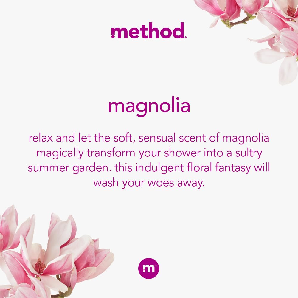Method magnolia pump close-up highlighting easy-dispense pump and controlled use