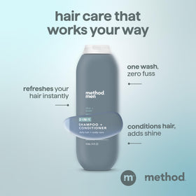 Method lather close-up showing rich foam and effective cleansing benefit