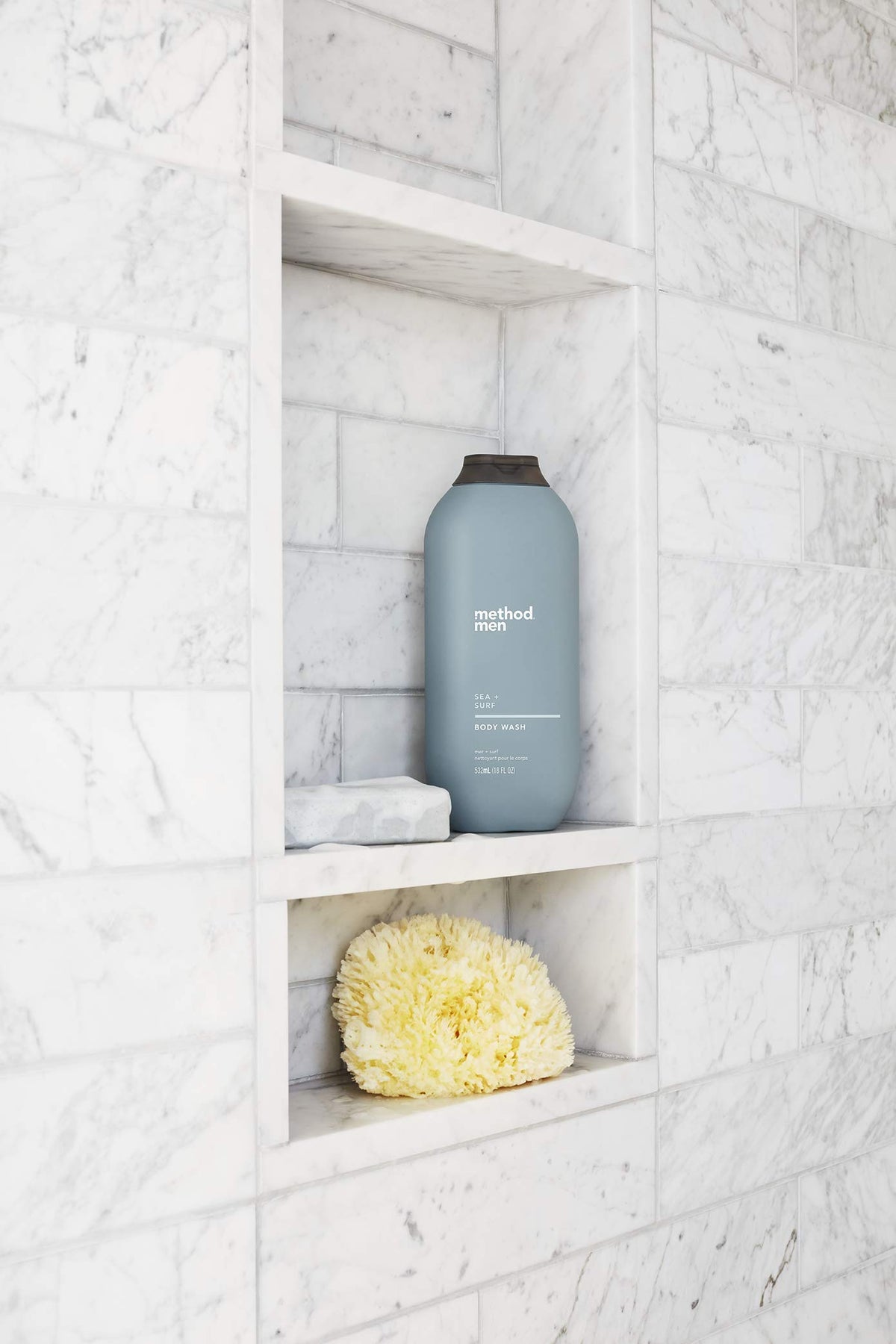 Method men ingredient panel on back of bottle, communicates paraben and phthalate free