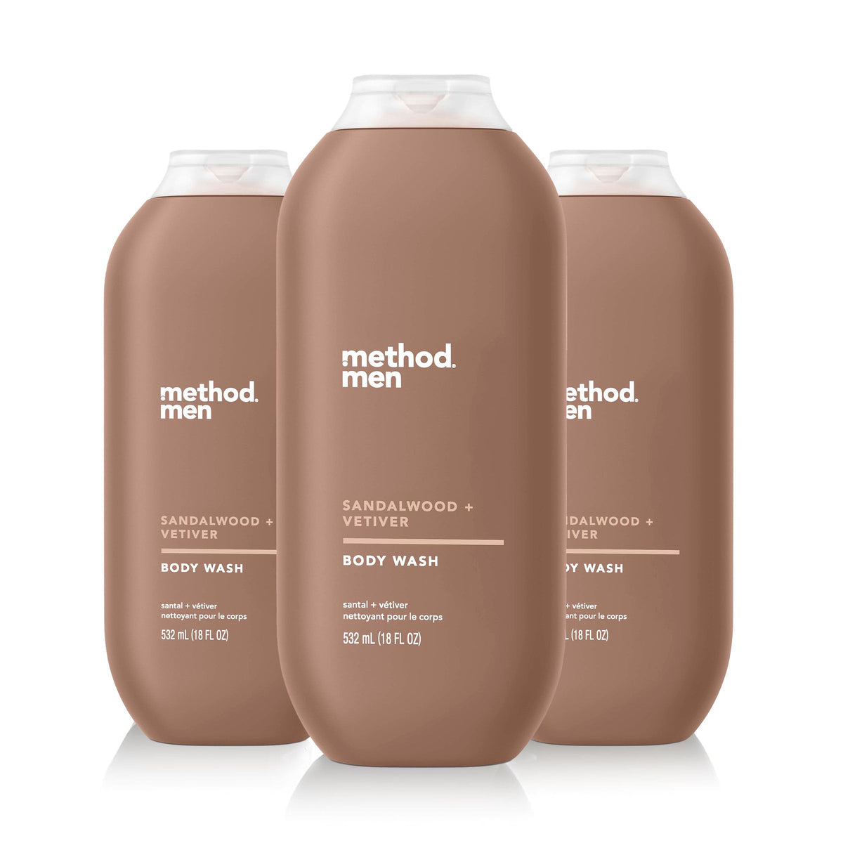 Method men front packaging showing bottle and label, showcases easy-grip design