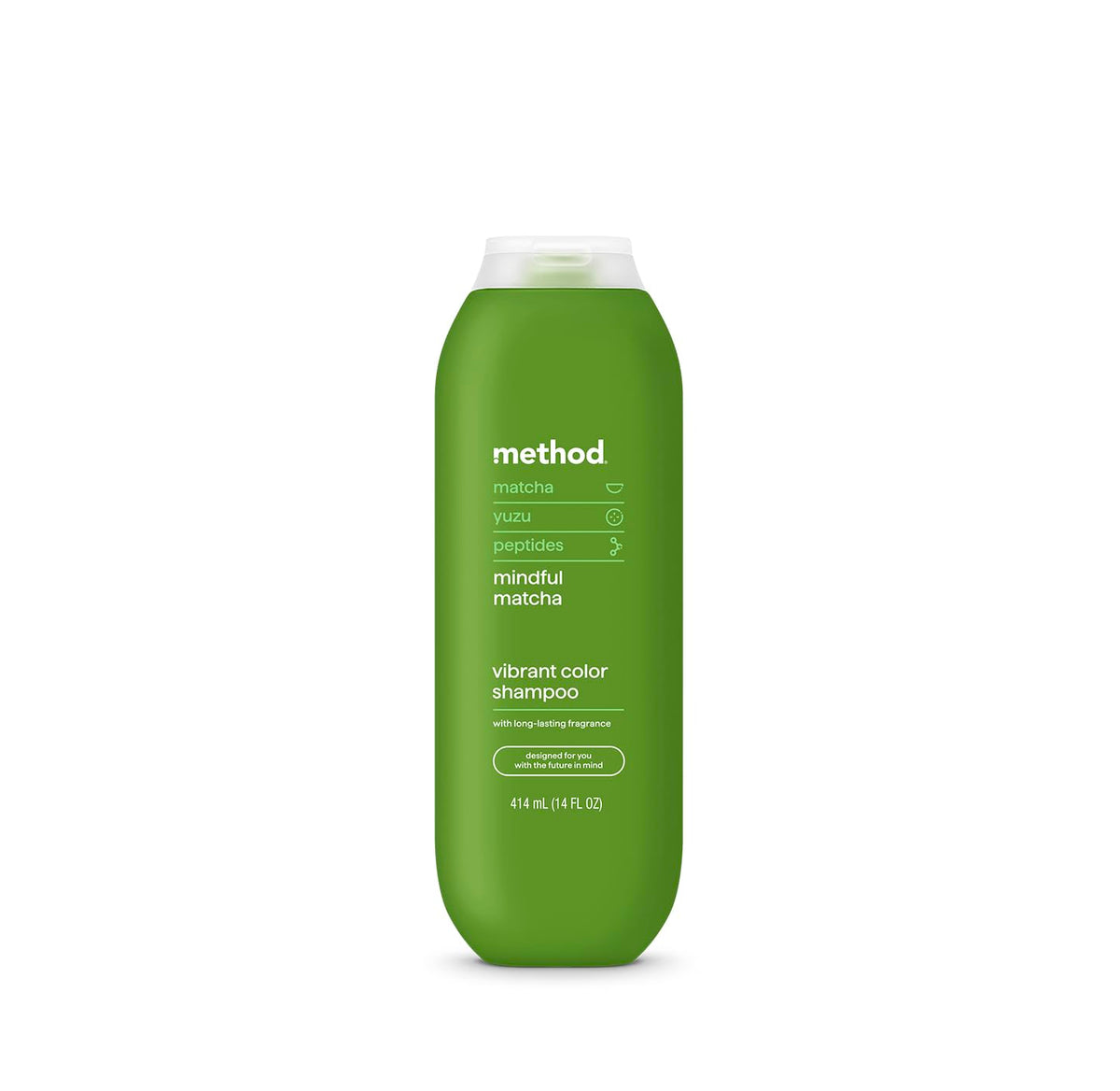 Method front label showing mindful matcha color protect shampoo benefits