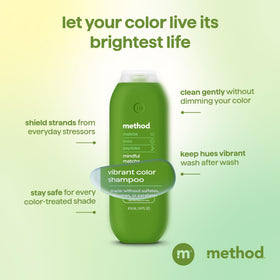 Method shampoo lather close-up demonstrating gentle foaming and texture