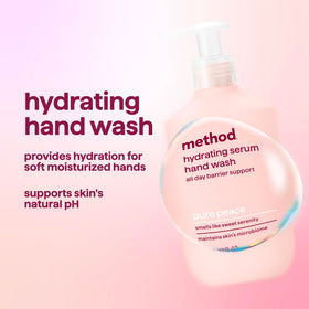 Method Pure Peace close-up of serum texture highlighting quick absorption benefit