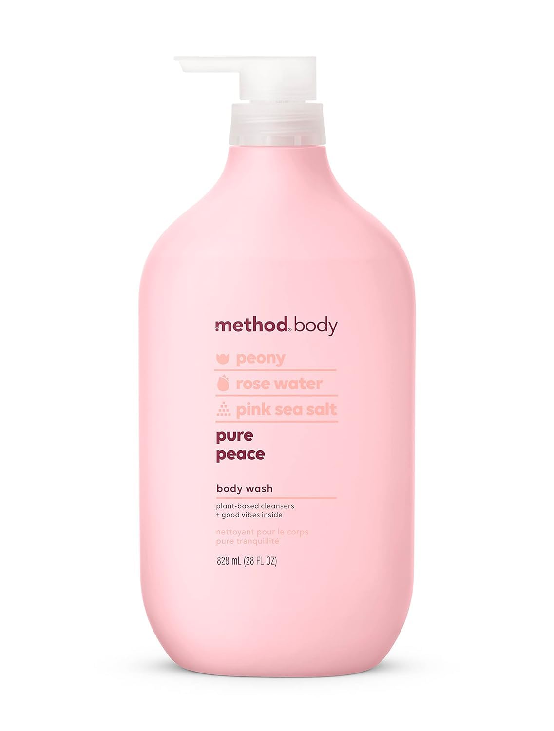 Method bottle front view showing Pure Peace label and calming design benefit