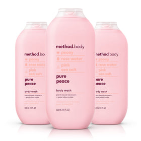 Method bottle front packaging showing Pure Peace scent and size benefit