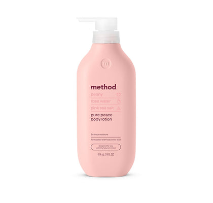 Method Pure Peace front packaging showing bottle and calming label benefits