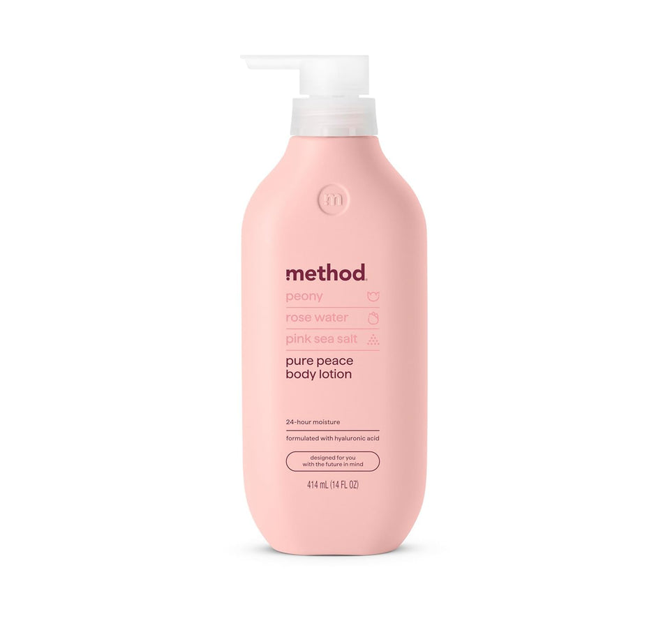 Method Pure Peace front packaging showing bottle and calming label benefits