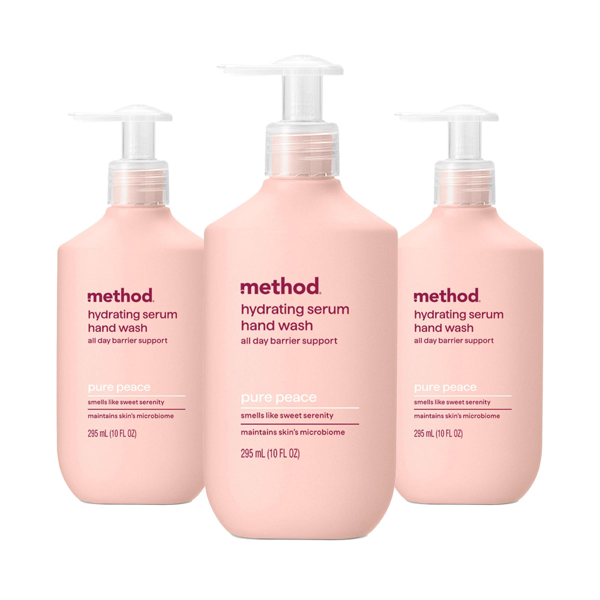 Method Pure Peace front view shows packaging and calming scent benefit