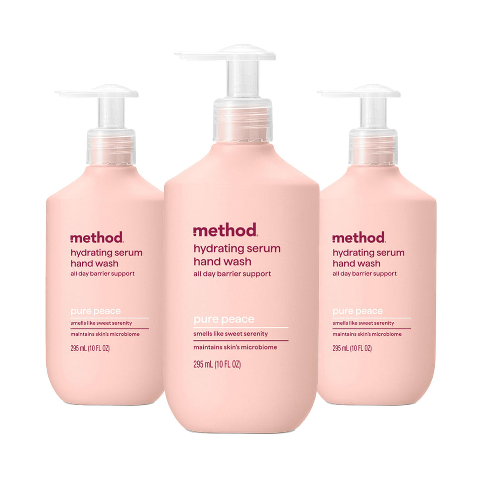 Method Pure Peace front view shows packaging and calming scent benefit
