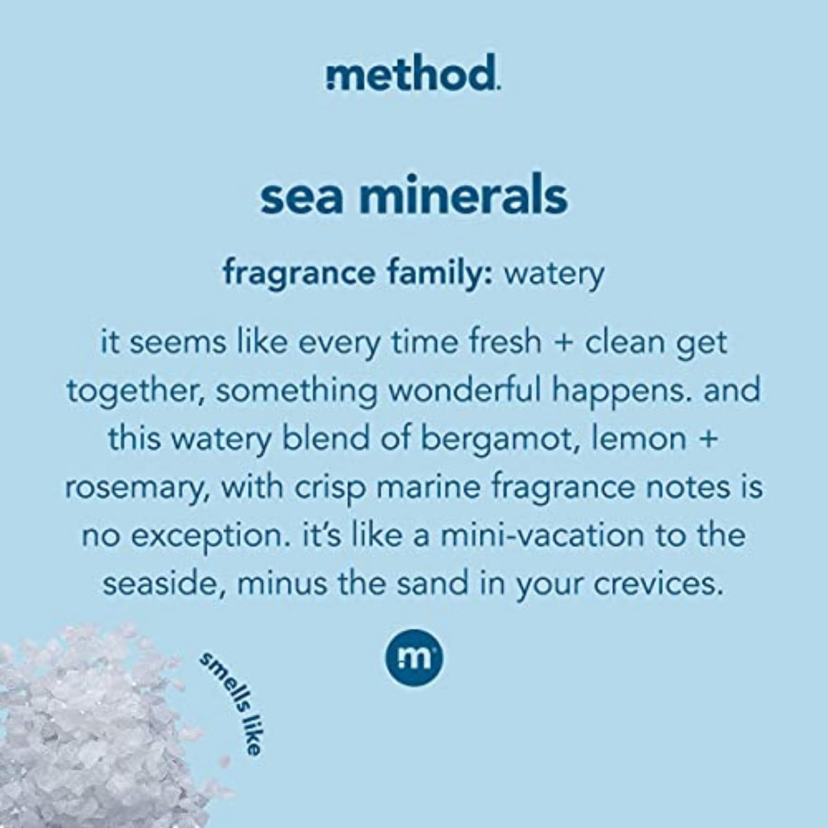 Method foamy lather texture on hand showing gentle cleansing benefit