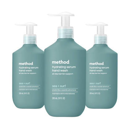 Method Sea + Surf front packaging showing clean design and moisturizing promise