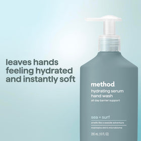 Method Sea + Surf label ingredient detail highlighting jojoba, glycerin benefit