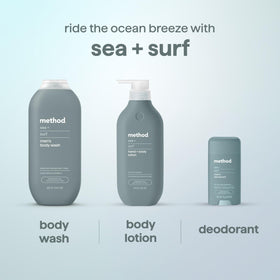method stick in a beach scene conveying fresh ocean scent for confidence