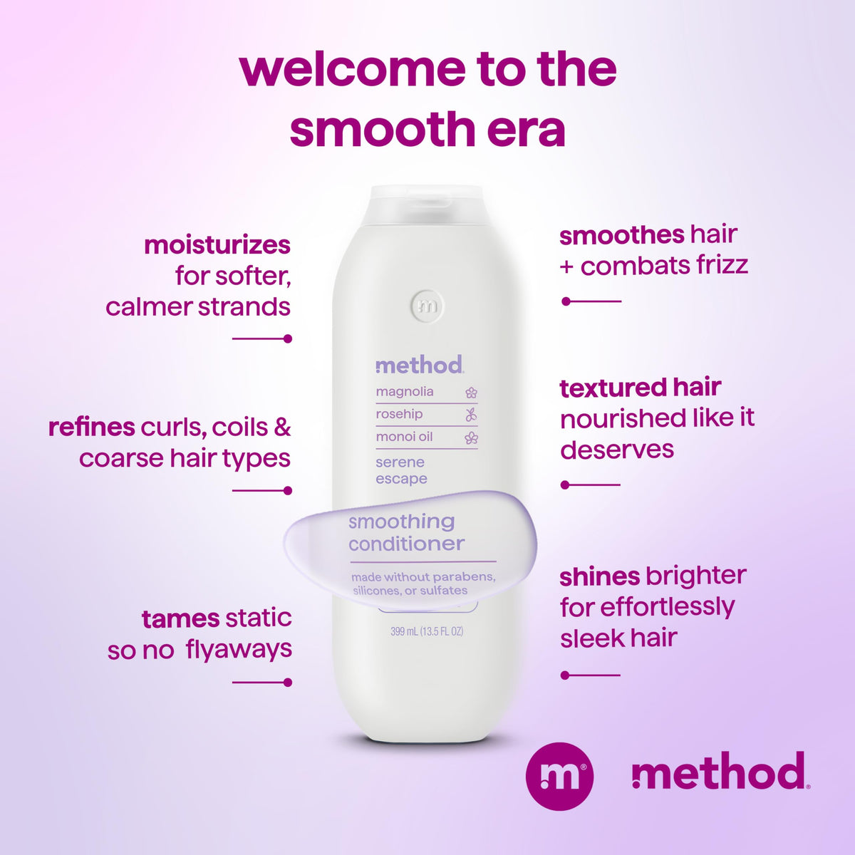Method Serene Escape creamy conditioner texture close-up illustrating smooth consistency