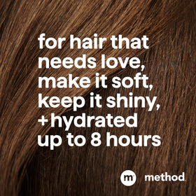 Method back label close-up listing key ingredients and gentle formula benefits