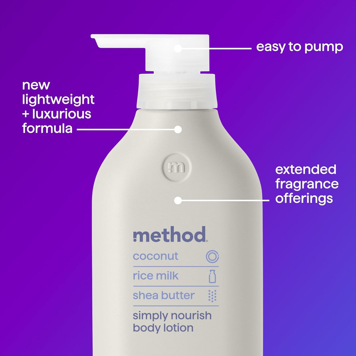 Method cream texture on hand showing smooth, fast-absorbing hydration